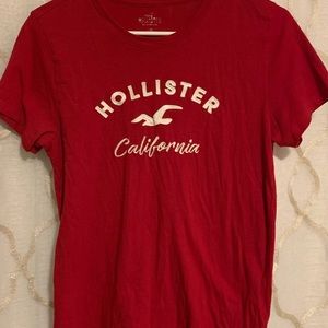 4 Hollister t-shirts size medium white red yellow and navy blue